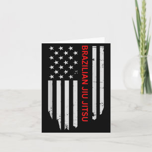 Cartão Jiu Jitsu Brasileiro Bandeira Americana