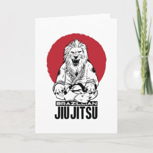 Cartão Jiu Jitsu Lion Red Sunset