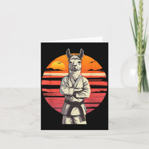 Cartão Jiu-Jitsu Taekwondo Kung Fu Alpaca Pôr-do-sol Judô