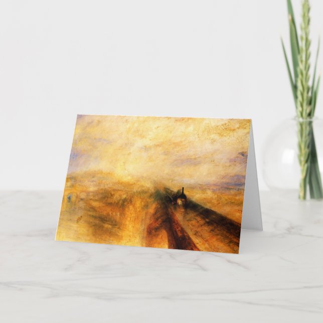 Cartão JMW Turner Rain Steam e Speed Greeting Card (Frente)