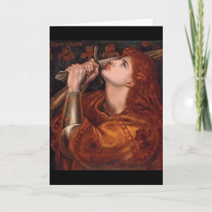 Cartão Joan of Arc, c. 1882 apresentada por Dante Gabriel