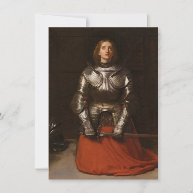 Cartão Joan of Arc (por John Everett Millais) (Frente)