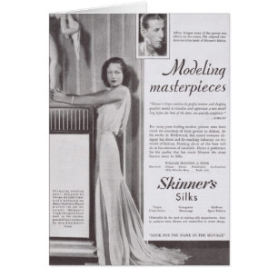 Cartão JOANA CRAWFORD que veste o vestido da seda de