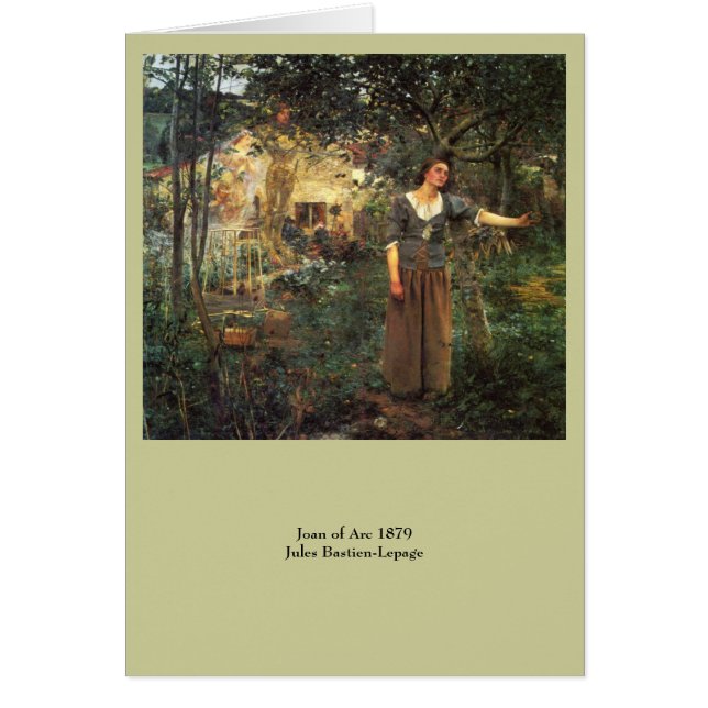 Cartão Joana do arco por Jules Bastien Lepage (Frente)