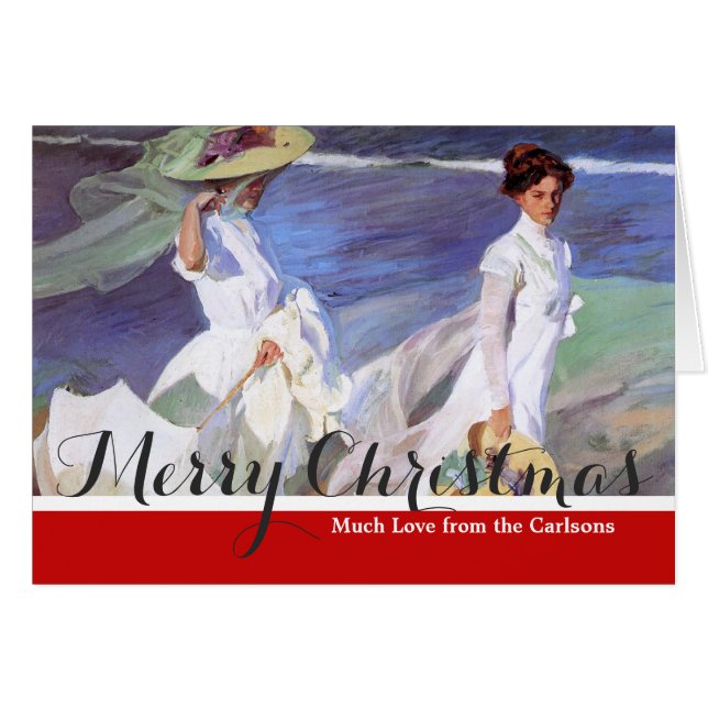 Cartão Joaquin Sorolla Women Walking Beach (Frente Horizontal)