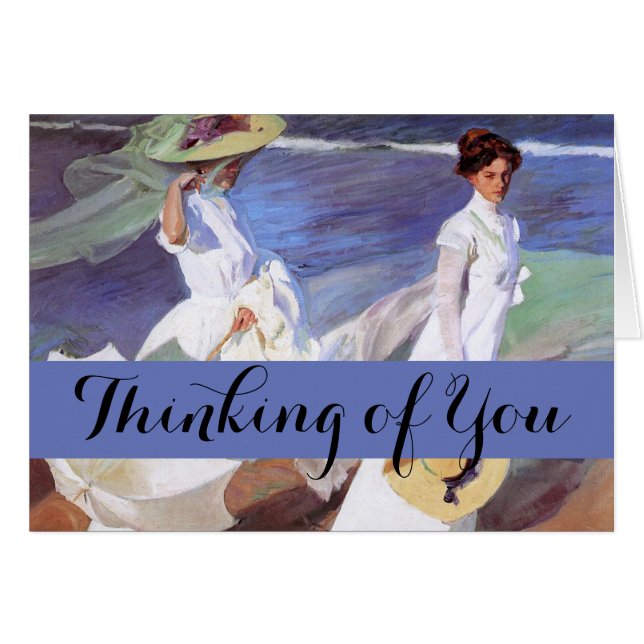 Cartão Joaquin Sorolla Women Walking Beach (Frente Horizontal)