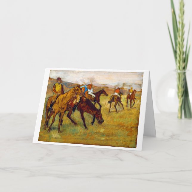 Cartão Jockey and Horse (Antes da Raça), Edgar Degas (Frente)