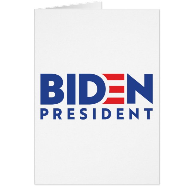 Cartão Joe Biden 2020 Biden para Presidente (Frente)