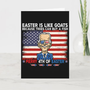 Cartão Joe Biden engraçado Feliz 4º de Páscoa Design Quar