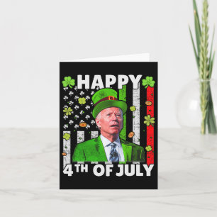Cartão Joe Biden engraçado Feliz 4 de julho confuso St Pa
