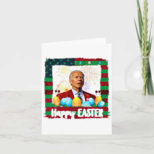 Cartão Joe Biden engraçado feliz páscoa confuso 4 de julh