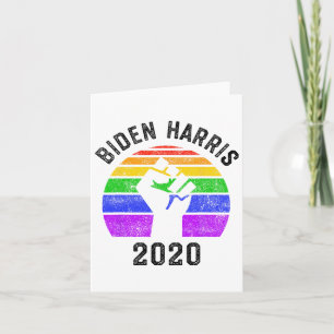 Cartão Joe Biden Kamala Harris 2020 Rainbow Orgulho gay L
