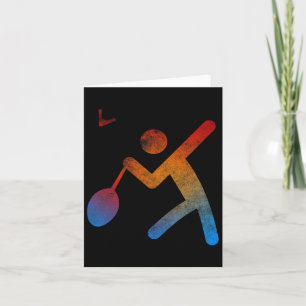 Cartão Jogador Badminton Champion T Shirt Toque Racket De