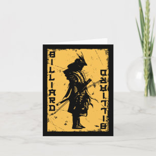 Cartão Jogador Billiards Samurai Japão Guerreiro Snooker