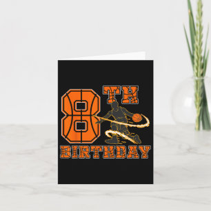 Cartão Jogador Bysketbyll de 8 anos Filho do Aniversário