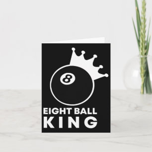 Cartão Jogador da Piscina 8 Ball King 8 Billiards Lucky