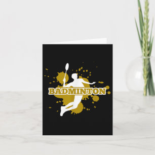 Cartão Jogador de badminton 