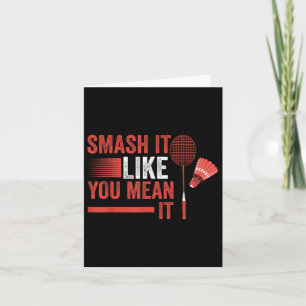 Cartão Jogador de Badminton 