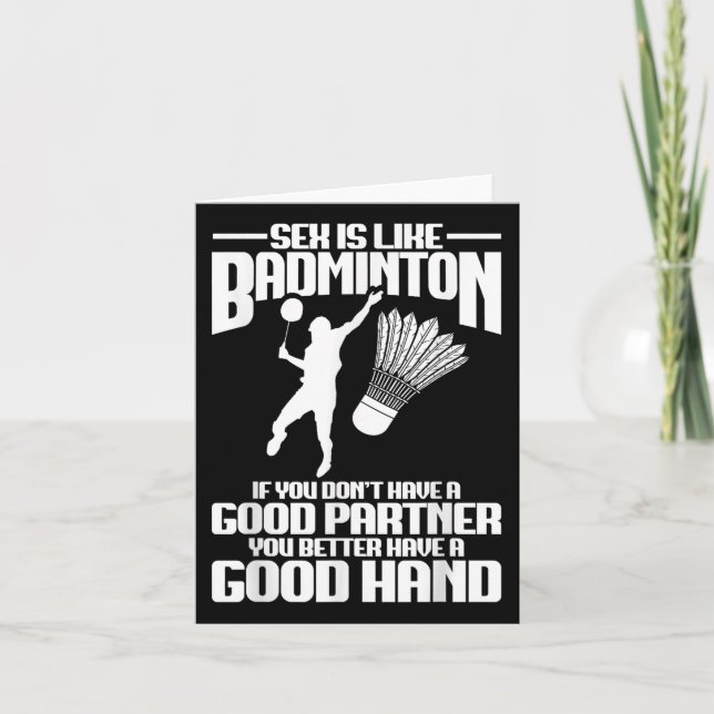 Cartão Jogador de Badminton Boa Mão Jogador de Peteca Bad (Frente)