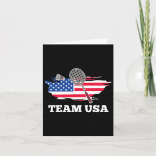 Cartão Jogador de Badminton da Equipe Americana Shuttle R