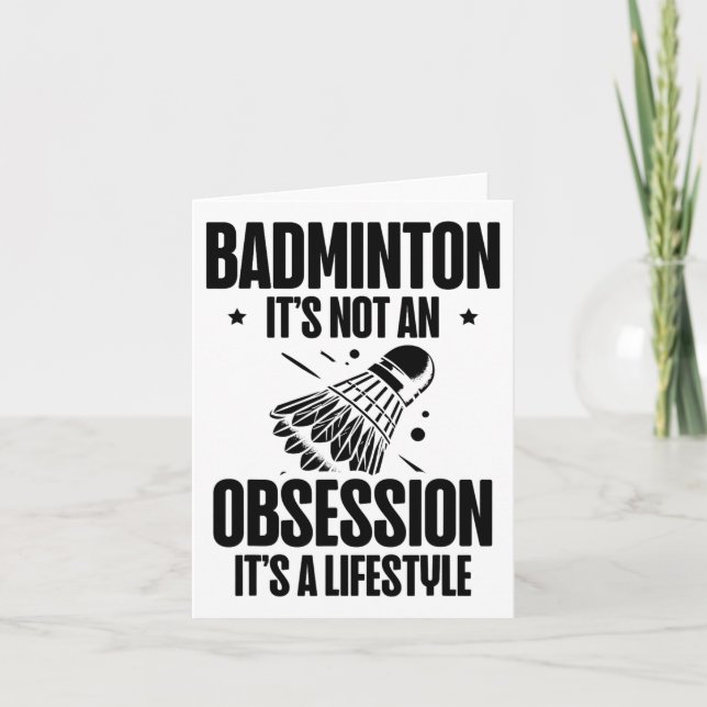 Cartão Jogador de Badminton do Shuttle Cientista de Racke (Frente)