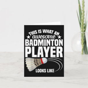Cartão Jogador de Badminton do Shuttle Match Incrível