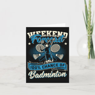 Cartão Jogador De Badminton Enche 100% De Possibilidade D
