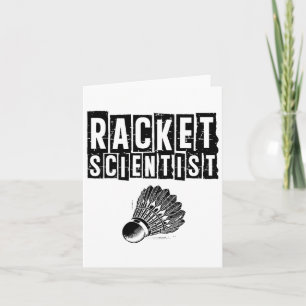 Cartão Jogador de Badminton Engraçado Design 13