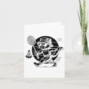Cartão Jogador de Badminton Engraçado Design 25