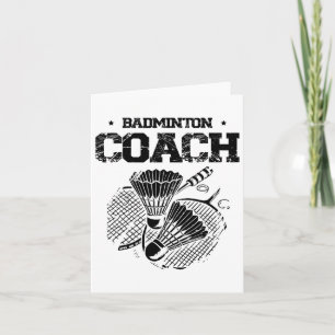 Cartão Jogador de Badminton Engraçado Design 5
