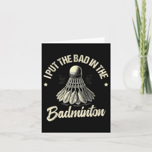 Cartão Jogador de Badminton Engraçado Design _7