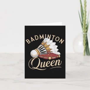 Cartão Jogador de Badminton Engraçado Design do Shuttle