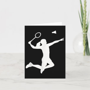 Cartão Jogador de Badminton feminino