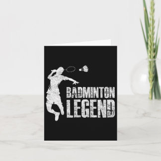 Cartão Jogador de Badminton Legend Racket Shuttle
