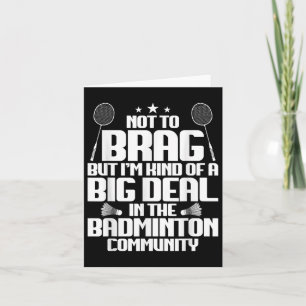 Cartão Jogador de Badminton Match Shuttle Big Deal