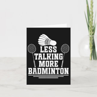 Cartão Jogador de Badminton Menos Falando
