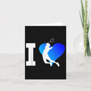 Cartão Jogador de Badminton Mens Shuttle Squash Mulheres