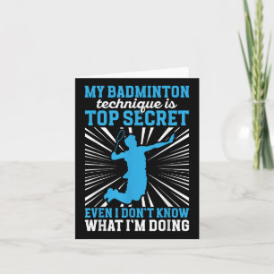 Cartão Jogador de Badminton _ Minha Técnica de Badminton 