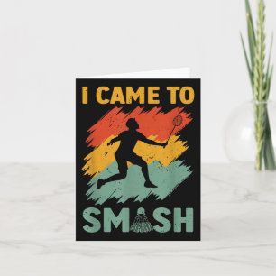 Cartão Jogador De Badminton Que Vim Esmagar