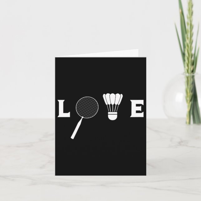 Cartão Jogador de Badminton Racket Esportivo Shuttle Engr (Frente)