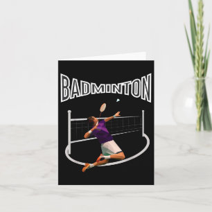Cartão Jogador de Badminton Shuttle Boys Jovens