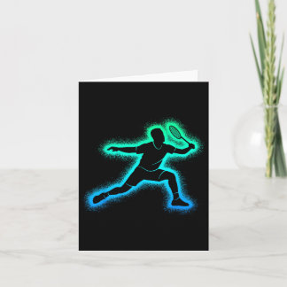 Cartão Jogador de Badminton Shuttle Men Crianças Badminto