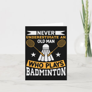 Cartão Jogador de Badminton Shuttle Racket Badminton