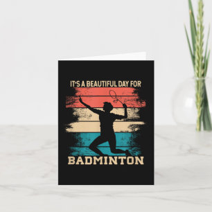 Cartão Jogador de Badminton Shuttle Racket Badminton