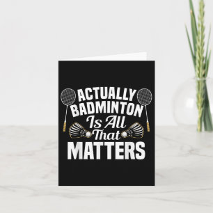 Cartão Jogador de Badminton Team Match S Shuttle Badminto