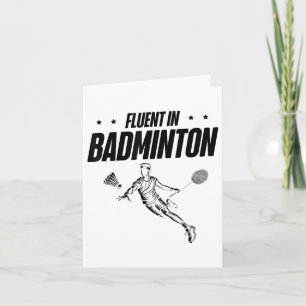 Cartão Jogador de Badminton Volante