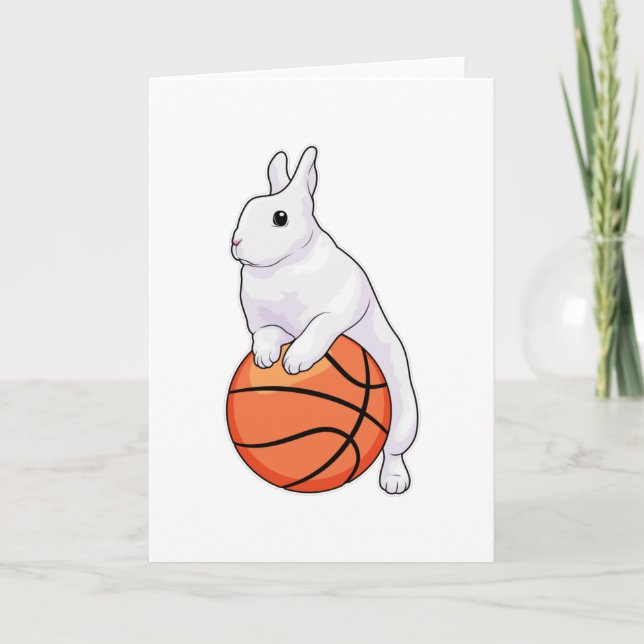 Cartão Jogador de basquete Bunny (Frente)