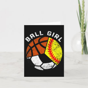 Cartão Jogador de basquete de futebol de diversão da Ball