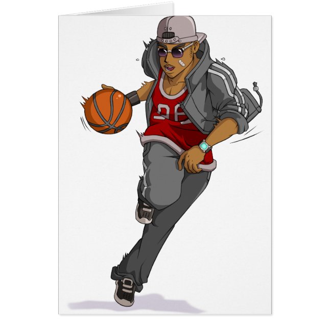 Cartão Jogador de basquete de manga (Frente)