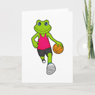 Cartão Jogador de basquete de rã Basquete